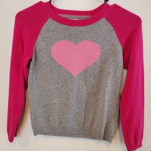 Girls size 7/8 heart sweater